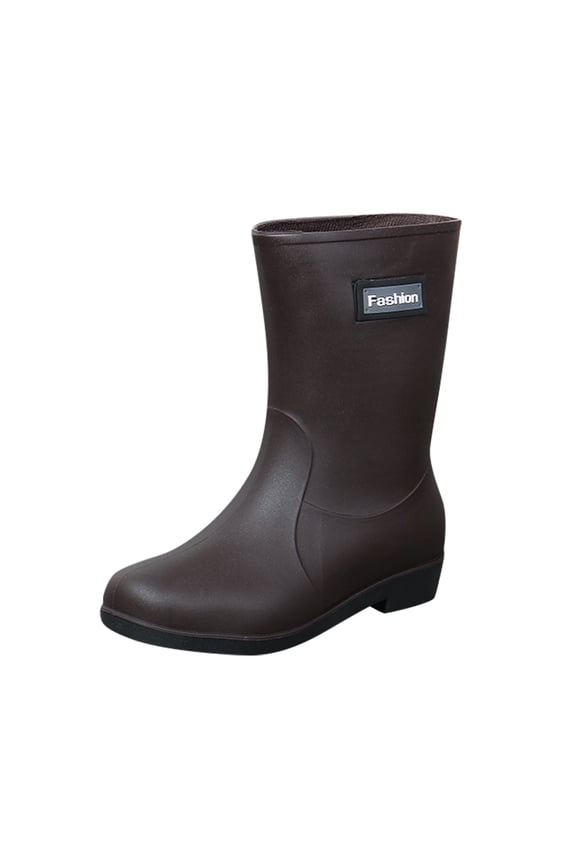 Fashionable Women'S Waterproof Galoshes Women Short Rain Boots For Womens Ankle Waterproof Rainboot Slip On Garden Boot Rubber Shoes Women'S Rain Booties Women'S Tall Rain Boots