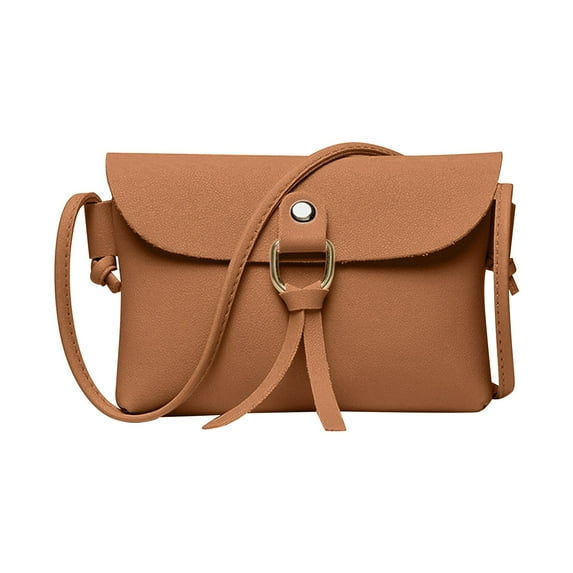 NOKIO Female One-Shoulder Leather Bag, Women'S One-Shoulder Crossbody Bag, Women'S Single Shoulder Logo Bag Fashion Women's Solid Cover Tassels Cross Body Shoulder Telephone Coin Bag