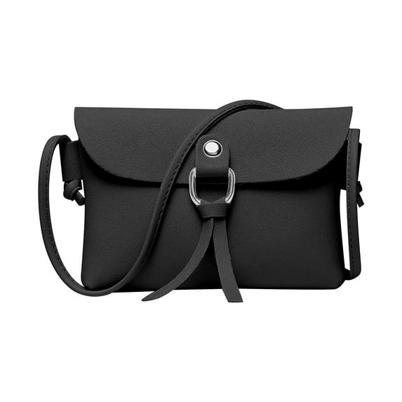 NOKIO Female One-Shoulder Leather Bag, Women'S One-Shoulder Crossbody Bag, Women'S Single Shoulder Logo Bag Fashion Women's Solid Cover Tassels Cross Body Shoulder Telephone Coin Bag
