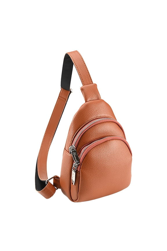 Female One-Shoulder Leather Bag, Women'S Single Shoulder Bag,Trendy Sling Bags For Ladies, Couple Style Multifunctional Leather Waterproof One Shoulder Messenger Bag