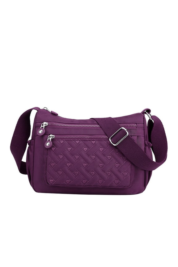 Female One Strap Woven Handbag Womens Multi Pocket Casual Crossbody Bag Waterproof Shoulder Messenger Bag Handbag Ladies Crossbody One-Shoulder Clutch