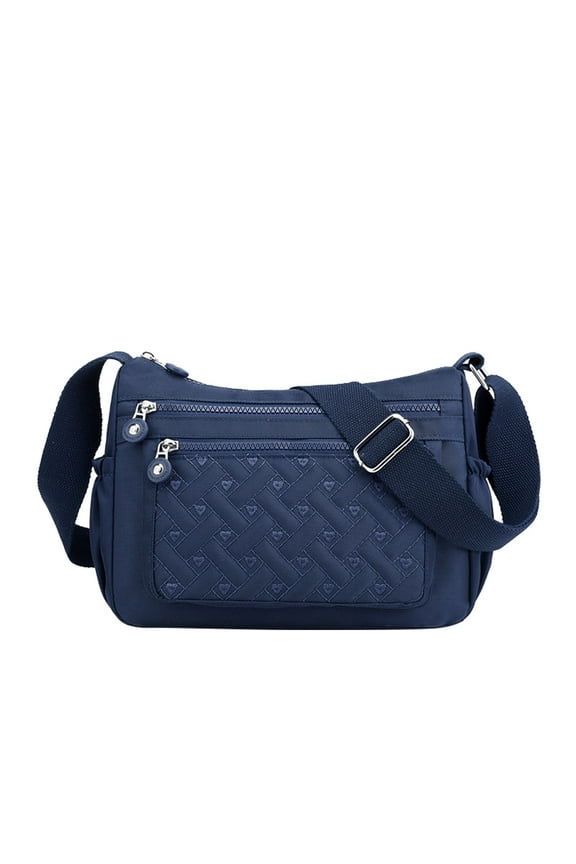 Female One Strap Woven Handbag Womens Multi Pocket Casual Crossbody Bag Waterproof Shoulder Messenger Bag Handbag Ladies Crossbody One-Shoulder Clutch