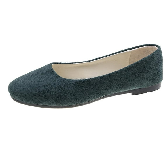 NOKIO Flats Shoes Women Women's Dress Shoes Suede Dressy Casual Shoes Ballet Flats Loafers Comfortable Slip on Shoes Women Girls Solid Big Size Slip On Flat Shallow Comfort Casual Single Shoes