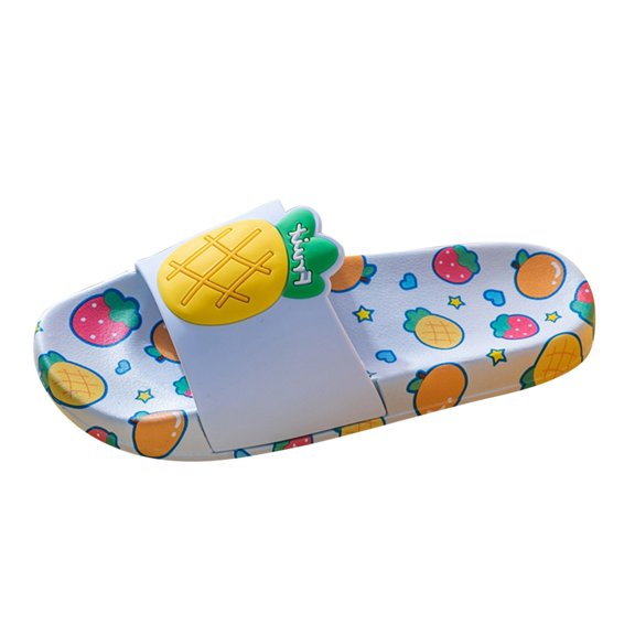 NOKIO Fruit Print Kids Sandals Slippers - Non-Slip Slippers with Cute Designs, Lightweight Indoor Outdoor Home Slides for Toddlers Boys Girls
