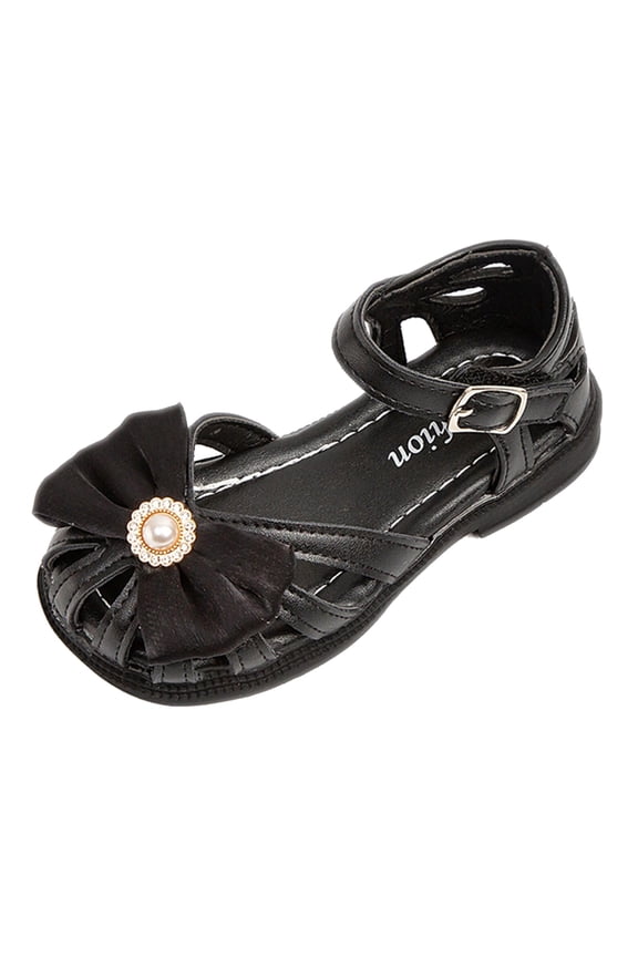 Girls' Closed Toe Mary Janes Kids Boho Sandals Kids Summer Sandals Girls' T-Strap Sandals Children Shoes Flat Sandals Hollow Beach Shoes Fashion Soft Sole Girls Boys Casual Sandals