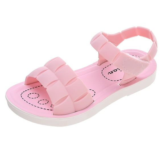 NOKIO Girls' Closed Toe Sandals Children Sandals Soft Flat Shoes Fashion And Comfortable Small Medium And Large Children Soft Bottom Waterproof Lightweight Baby Princess Sandals