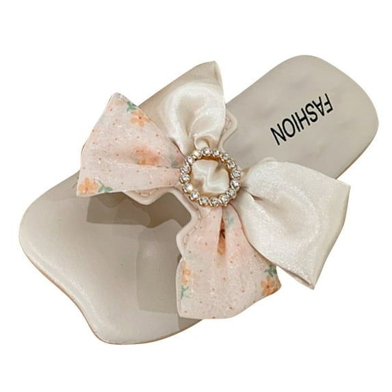 NOKIO Girls Fairy Style Beach Slippers Children Slippers Fashionable And Versatile Exaggerated Butterfly Sweet Soft Bottom Beach Slippers Children'S Versatile Princess Beach Shoes