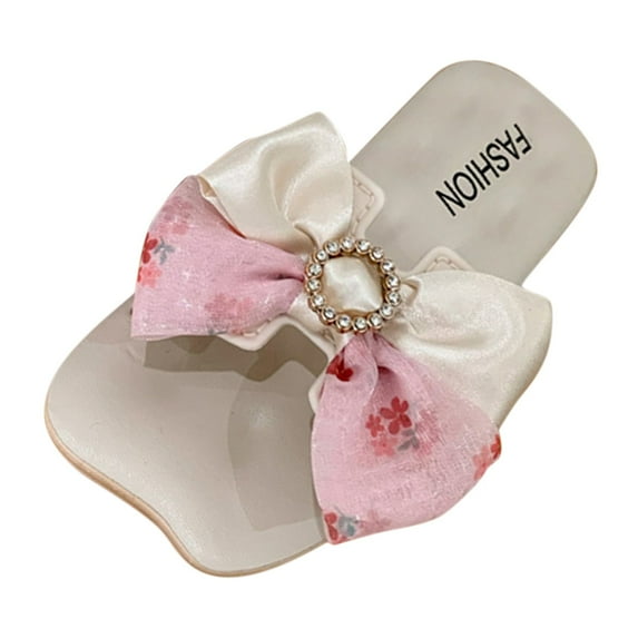 NOKIO Girls Fairy Style Beach Slippers Children Slippers Fashionable And Versatile Exaggerated Butterfly Sweet Soft Bottom Beach Slippers Children'S Versatile Princess Beach Shoes