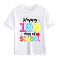 thumbnail image 1 of NOKIO Girls Fashion Round Neck T-Shirt Girls' School Anniversary Graphic Shirt 100th Day Of School Celebration For Girls And Boys Kids T Shirts Fun Colorful Numbers, 1 of 1