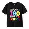 thumbnail image 1 of NOKIO Girls Fashion Round Neck T-Shirt Girls' School Anniversary Graphic Shirt 100th Day Of School Celebration For Girls And Boys Kids T Shirts Fun Colorful Numbers, 1 of 1