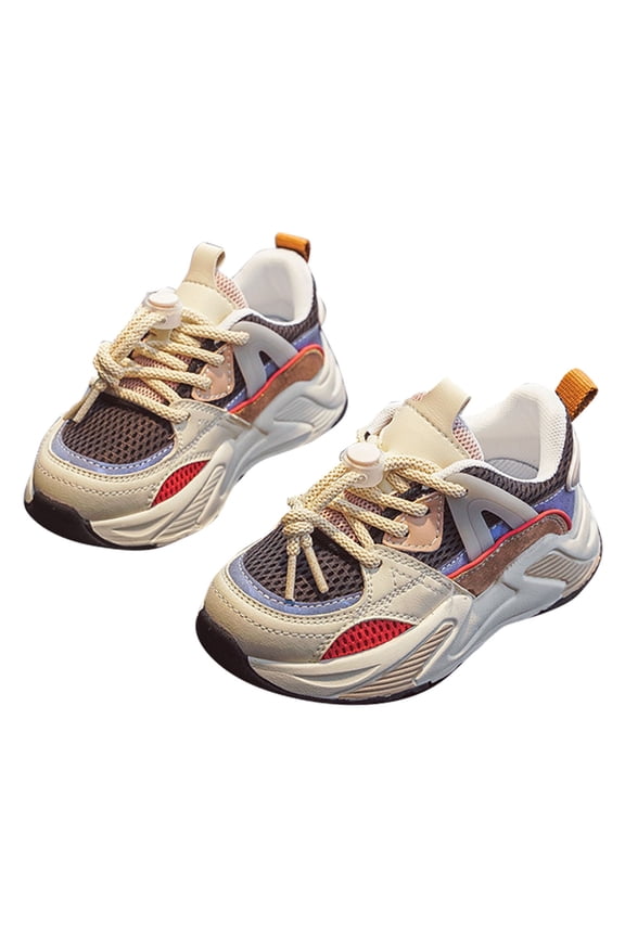Girls' Fashionable Casual Trainers Spring And Summer New Multi Color Contrast Mesh Breathable Lightweight Anti Slip Children's Fashion Casual Sports Shoes