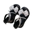 thumbnail image 1 of NOKIO Girls' Glitter Sandals Girls' Rhinestone Sandals Girls' Summer Sandals Girls' Comfort Sandals Summer New Rubber Sole Lightweight Breathable Rhinestone Bow Girls Beach Sandals, 1 of 8