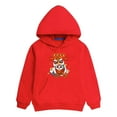 thumbnail image 1 of NOKIO Girls' Hoodie Sweatshirt, Toddler Baby Girl Boys Pullover Top Children's Spring Festival hoodie New Year wear red foreign New Year greetings clothes child top, 1 of 9