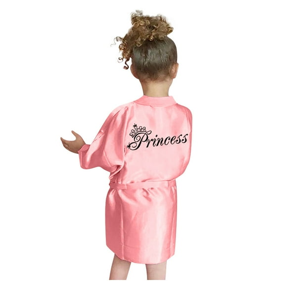 NOKIO Silk Toddler Baby Girls Sleepwear Bathrobes Pajamas Bathrobe Solid Satin Kids Girls Girls Pajamas Girls Kids Solid Color Satin Bathrobes for Wedding Spa Party