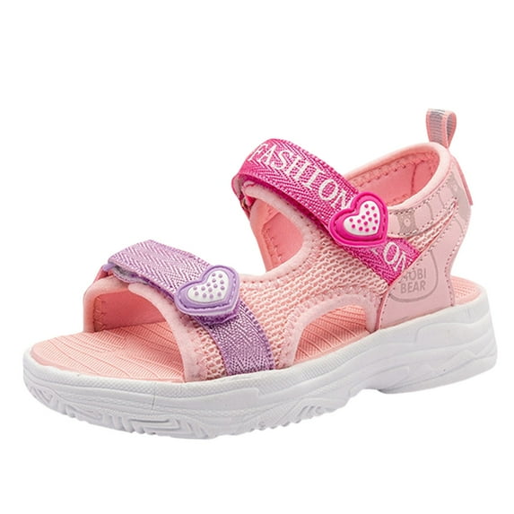 NOKIO Girls' Sport Sandals Kids Summer Sandals Girls' Outdoor Sandals Children'S Sandals Girls' Foam Sandals Girls Sandals Summer New Pink Love Princess Shoes Girls Sports Sandals