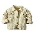 thumbnail image 1 of NOKIO Girls Trendy Denim Jacket With Sleeves Toddler Girl Lightweight Autumn Jacket Baby Boys Girls Denim Jacket Kids Toddler Button Down Jeans Jacket Top Coat Outerwear Casual Clothes, 1 of 7