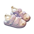 thumbnail image 1 of NOKIO Girls' Summer Sandals Baby Girl Closed Toe Sandals Baby Girl Walking Sandals Summer New Soft Bottom Hollow Mesh Non Slip Kids Fashion Casual Sports Beach Sandals, 1 of 9