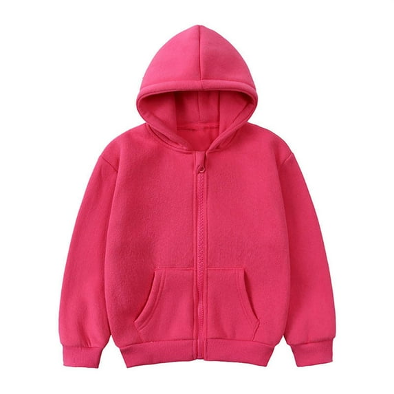 NOKIO Toddler Kids Baby Outwear Long Sleeve Round Neck Solid Color Jacket Zipper Hooded Windproof Long Sleeve Coats For Girls Or Boys Winter Warm Down Coat