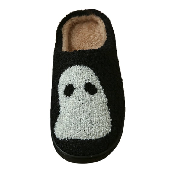 NOKIO Halloween Pumpkin Slippers for Women G๐๐st Cute Graphic Fuzzy Slippers Plush Sp๐๐๐y Indoor House Shoes Comfortable S๐
ip On Cotton Slides Closed Toe Warm Shoes for Holiday Daliy