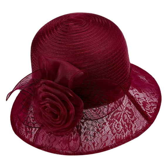 NOKIO Hat for Women Church Tea Party Wedding Cloche Bowler Bucket Hats Women's Organza Fascinator Hat Tea Party Wedding Sun Hat Womens Holiday Hat Sun Summer Sun Beach Visor Hat