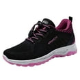 thumbnail image 1 of NOKIO Hiking Sneakers for Women Lightweight Outdoor Walking Shoes with Elastic 𝖫a𝖼e Up, Comfortable Casual Running Shoes Mesh Breathable Sports Shoes for Back to College, 1 of 9