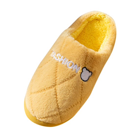 NOKIO Home Slippers for Women Winter Cute Fl𝖾𝖾ce Slide Lightweight Non-S𝗅ip Slide Soft Warm House Slipper Comfortable S𝗅ip On Cotton Shoes Warm Closed Top Footwear
