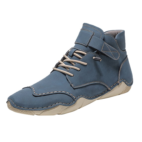 NOKIO Italian Handmade High Boots Shoes Men Non Slip Lightweight Breathable Casual Barefoot Boots Shoes For Hiking Camping & Driving All Season High Top Chukka Sneakers