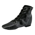 thumbnail image 1 of NOKIO Jazz Boots Dance Shoes: High Top Black Jazz Shoes Lace Up - Premium Leather Dancing Shoes - Flat Split Sole Over Ankle Jazz Boots for Women Girls Kids and Men, 1 of 7