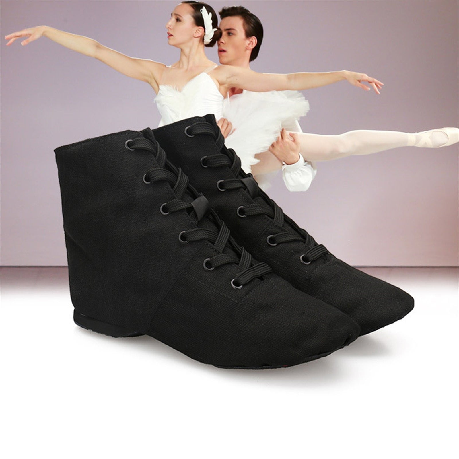 Women's 4cm Training Practice Outdoor Mesh Lace-up Dance Shoes Jazz Dance Shoes