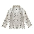 thumbnail image 1 of NOKIO Junior Girl Fashion Top, Little Girl Polka Dot Tee, Chic And Trendy Girls' Tops For Outdoor Adventures Toddler Girl Polka Dot Blouse Long Sleeve Wooden Ear Edge Round Neck For 0 To 6 Years, 1 of 5