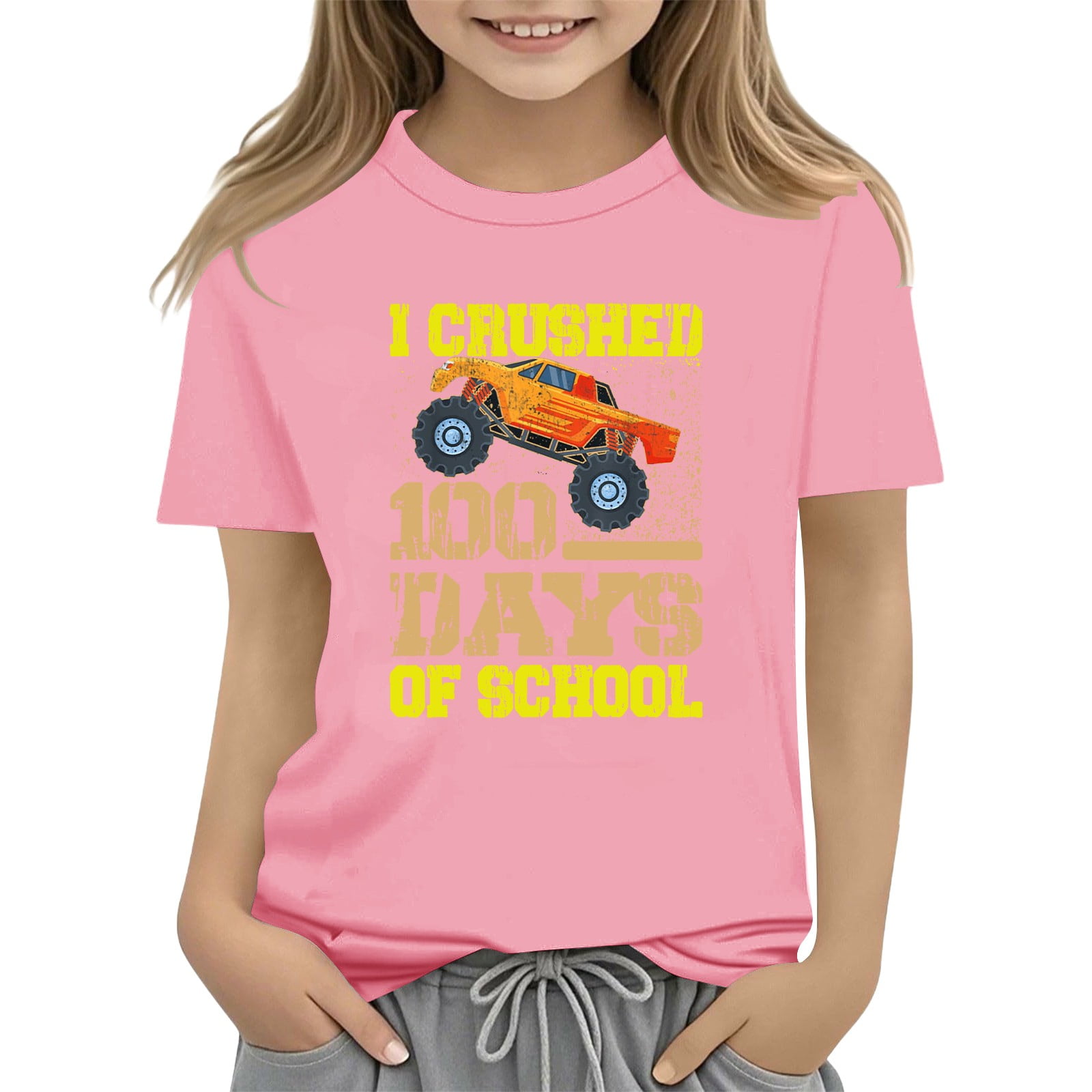 NOKIO Kids' 100Th Day Of School Casual Short Sleeve Tee 100th Day Of ...