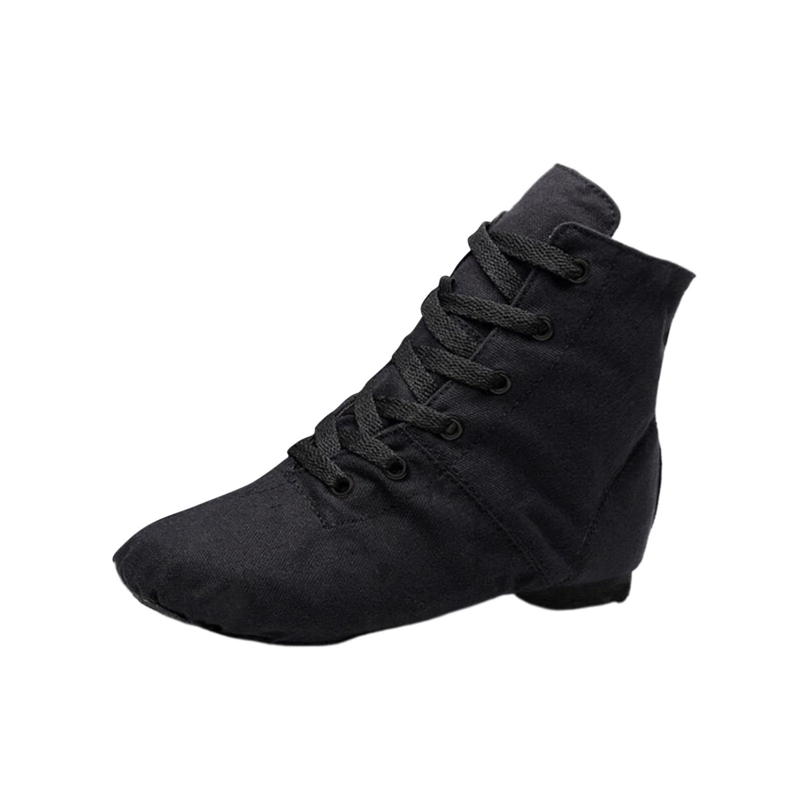 Black leather jazz boots deals