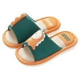 thumbnail image 1 of NOKIO Kids Breathable Linen Slippers Children'S Summer Cotton Sliders Cartoon Dinosaur Pattern House Slippers For Toddler Open Toe Cotton Linen Comfort Indoor Home Slippers For Girls And Boys, 1 of 4