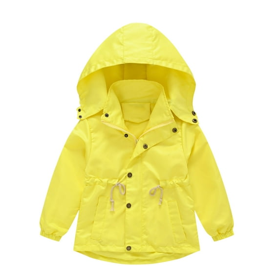 NOKIO Kids Breathable Raincoat, Little Boys Hooded Parka, Kids Boys Girls Winter Coat With Pocket Hooded Jacket Toddler Zipper Windproof Outwear Toddler Fall Outerwear Boys' Windbreaker Jackets