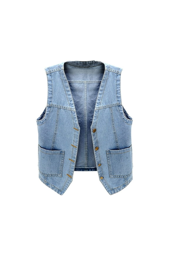 Kids Denim Vest Jacket Girls Vest Jacket Girls And Boys Autumn Cowboy Vest Loose Sleeveless Coat Vest Shoulder Outside The Students Wear Coat Kids Sleeveless Outerwear