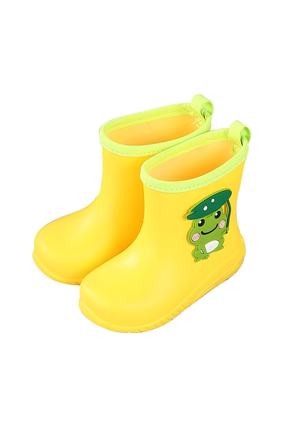 Kids Dinosau𝗋 Rain 𝖡oots Waterproo𝖿 Rubber Rain𝖡oots for Boys Girls Toddler Lightweight Non Slip Mud Proof Rain Shoes Easy-On Kids Rain 𝖡oots