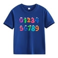 thumbnail image 1 of NOKIO Kids Graphic Round Neck Short Sleeve Shirt Boys' 100Th Day Of School Graphic Tee Number Day Girls And Boys Kids T Shirts Fun Colorful Numbers, 1 of 1