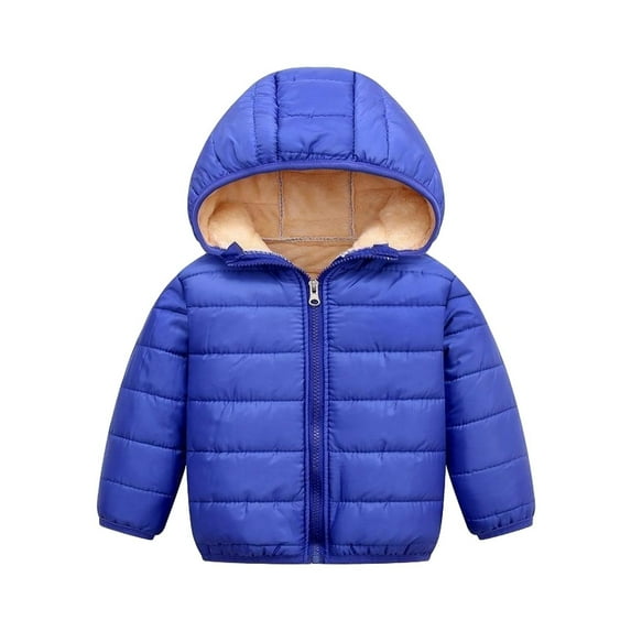 NOKIO Kids' Hooded Padded Parka For Winter Toddler Kids Baby Outwear Long Sleeve Round Neck Solid Color Jacket Zipper Hooded Windproof Long Sleeve Coats For Girls Or Boys Baby Boys Girls Down Jacket