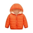 thumbnail image 1 of NOKIO Kids' Hooded Padded Parka For Winter Toddler Kids Baby Outwear Long Sleeve Round Neck Solid Color Jacket Zipper Hooded Windproof Long Sleeve Coats For Girls Or Boys Baby Boys Girls Down Jacket, 1 of 4
