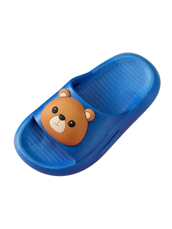 Kids House Slippers - Summer Cartoon Sandals with Cloud Soft Sole, Non-Slip Indoor Slides for Girls, Breathable Open-Toe Home Footwear