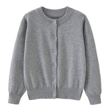 NOKIO Kids Knit Cardigan Sweater Boys And Girls Knit Button-Up Cardigan Kids Knit Cardigan Toddler Boys Girls Cardigan Sweater Autumn/Winter Solid Color Knitted Jacket Party Birthday School