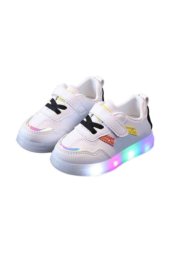 Kids Led Light Up Sneakers Children's Board Shoes LED Light Light Light Casual Shoes Boys And Girls Students Small White Shoes Small Children Children Shoes Kids' Vintage Dad Sneakers