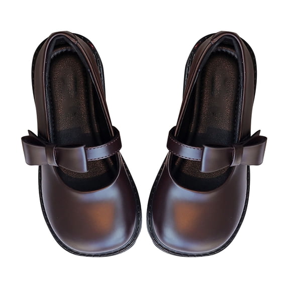 NOKIO Kids Mary Jane Loafers Children'S Mary Jane Flats Girls' Princess Sandals Spring And Autumn New Solid Rubber Soft Sole Anti Slip And Durable Girls' Princess Shoes Leather Shoes