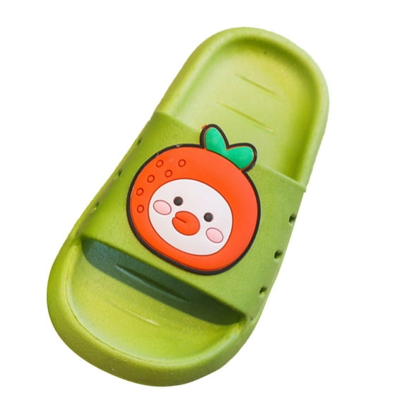 NOKIO Kids Non-Slip Home Flip Flops Children Home Wear Outdoor Bathroom Anti Soft Bottom Boys And Girls Children Fruit Sandalscute Cartoon Design Teenager Boys And Girls Slipper