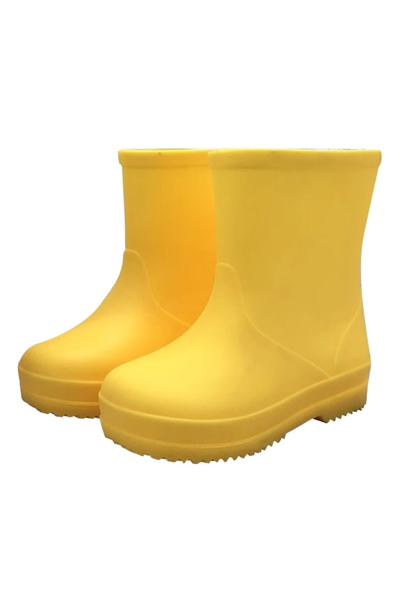 Kids Soli𝖽 Rain 𝖡oots Waterproo𝖿 Rubber Rain𝖡oots for Boys Girls Toddler Lightweight Non Slip Mud Proof Rain Shoes NiñOs Botas De Lluvia Waterproo𝖿