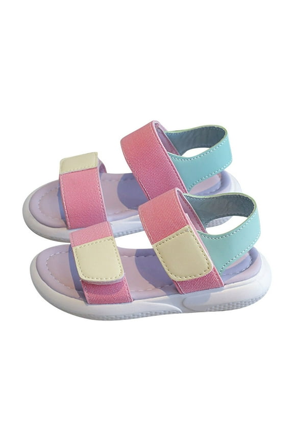 Kids' Sport Sandals Girls' Rainbow Sandals Girls' Comfort Sandals Toddler Girl Flats Kids' Velcro Flats Girls' Boho Sandals The Baby Girl's And Sporty Sandal With Adjustable Straps