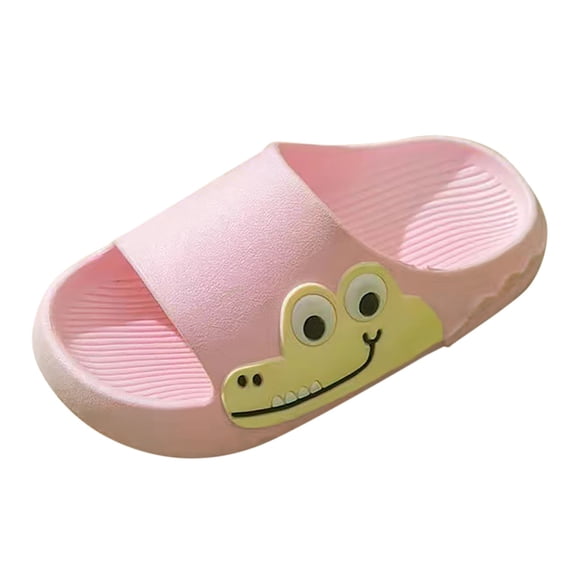 NOKIO Kids Summer Beach Sandals - Thick Cushion Outdoor Slides with Non-Slip Sole, Breathable Garden Shoes for Summer Water Play, Cartoon Pattern Design