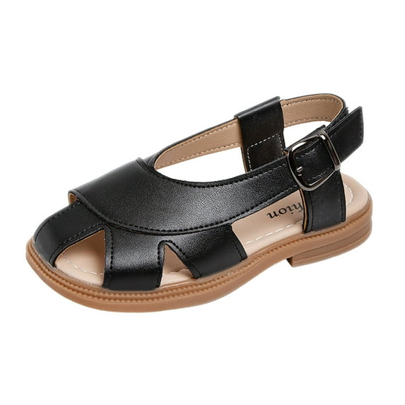 NOKIO Kids Summer Sandals Kids' Casual Sandals Infant Leather Sandals Kids Leather Mary Janes Children Shoes Flat Sandals Hollow Beach Shoes Fashion Soft Sole Girls Boys Casual Sandals