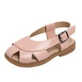 thumbnail image 1 of NOKIO Kids Summer Sandals Kids' Casual Sandals Infant Leather Sandals Kids Leather Mary Janes Children Shoes Flat Sandals Hollow Beach Shoes Fashion Soft Sole Girls Boys Casual Sandals, 1 of 5