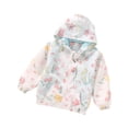thumbnail image 1 of NOKIO Kids Waterproof Outerwear, Toddler Track Jackets, Toddler Kids Baby Girls Boys Cartoon Floral Print Jacket Zipper Hooded Windproof Coat Windbreaker Outwear Girl Teen Winter Coats, 1 of 5